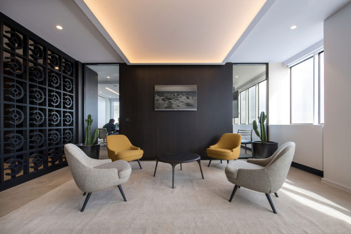 投資咨詢公司辦公室接待區裝修設計效果圖