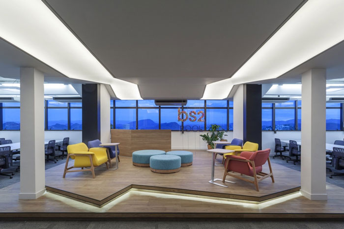 金融企業(yè)辦公室進(jìn)門區(qū)裝修設(shè)計效果圖