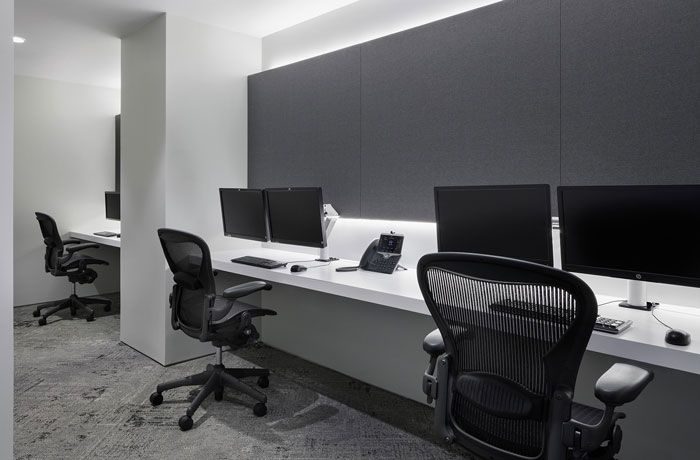 極簡風格辦公室業務區裝修設計效果圖