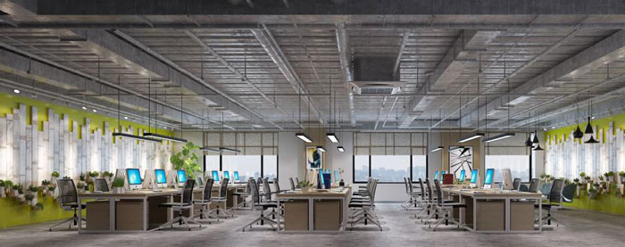 杭州崇賢辦公室辦公區裝修設計效果圖