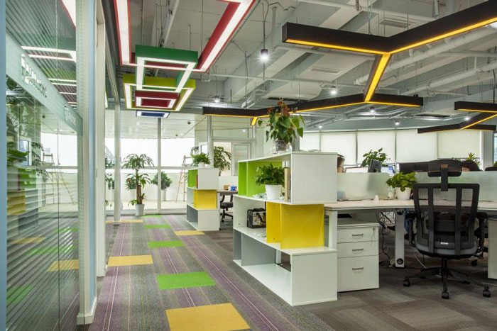 杭州閘弄口辦公室辦公過道裝修設計效果圖