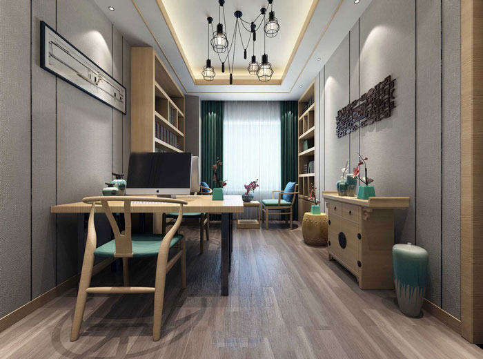 中式禪意辦公室獨立辦公區裝修效果圖