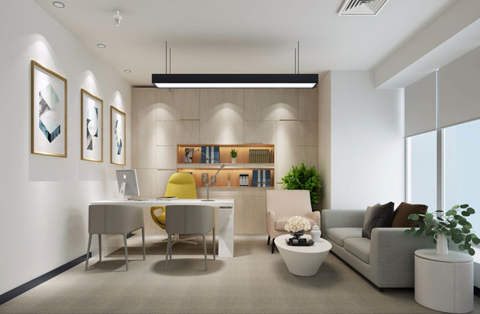 北歐風格總經理辦公室裝修設計效果圖