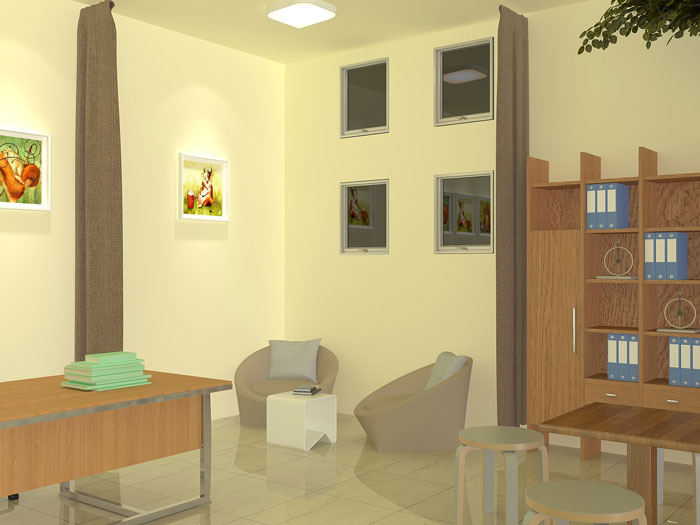小學心理咨詢室咨詢區裝修設計方案