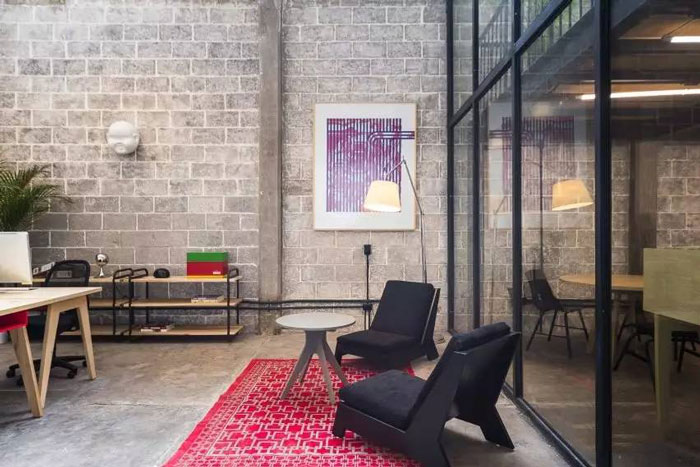 工廠辦公室休息區(qū)改造裝修設計效果圖