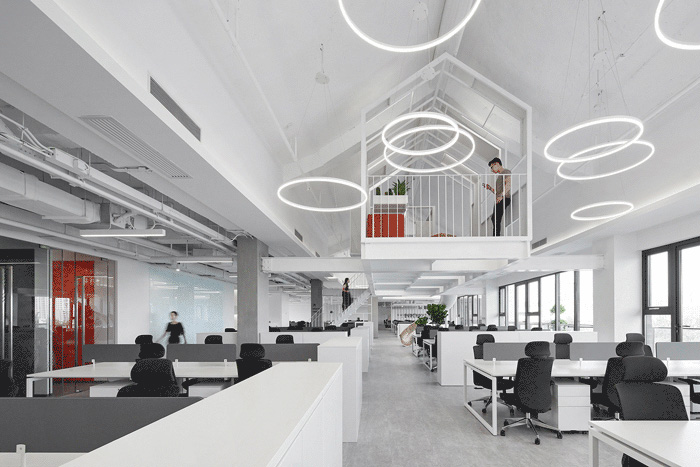科技辦公樓辦公區域裝修設計效果圖