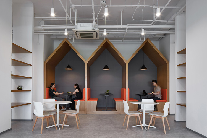 科技辦公樓交流區裝修設計效果圖