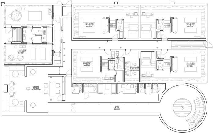 陽朔糖舍酒店水療區平面圖