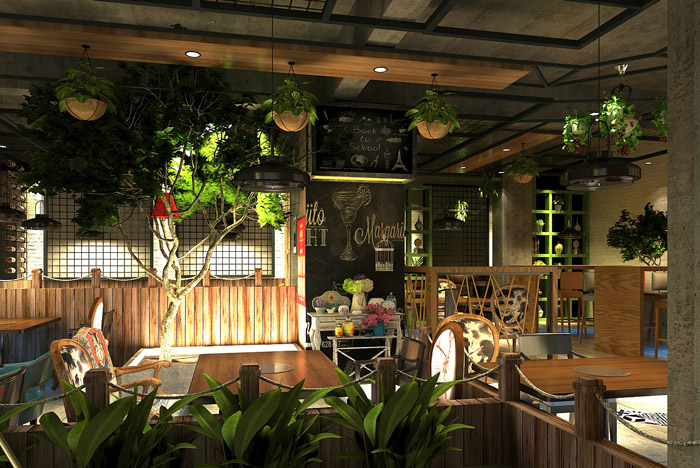 音樂餐吧餐區裝修設計效果圖