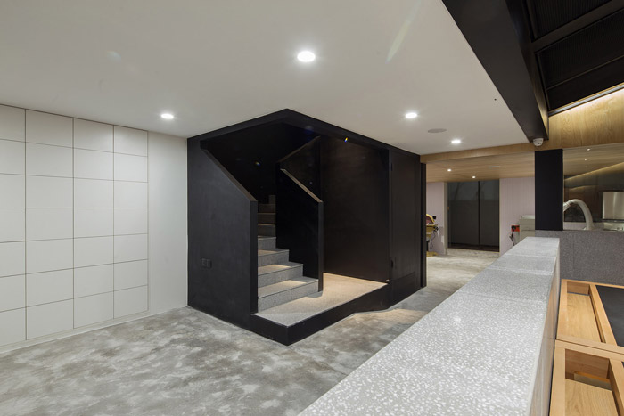 木藝實驗室樓梯入口裝修設計效果圖