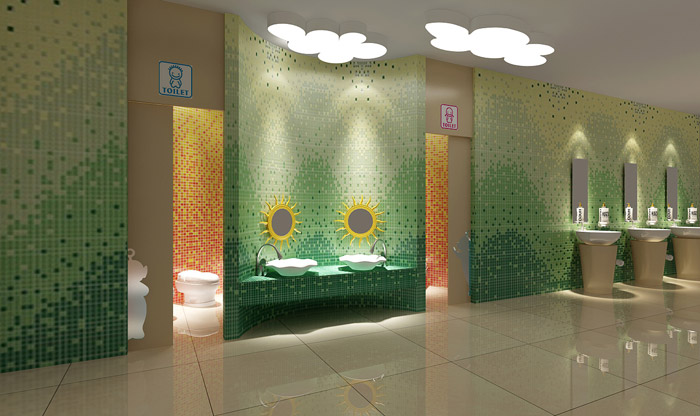 兒童教育中心衛生間裝修設計效果圖