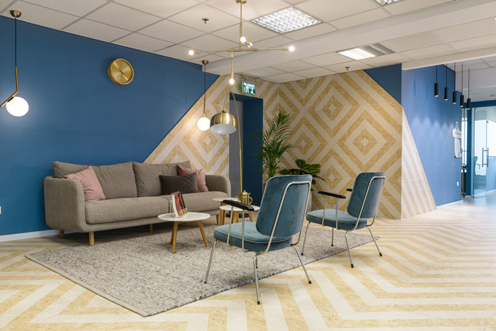 生物科技公司接待區裝修設計效果圖