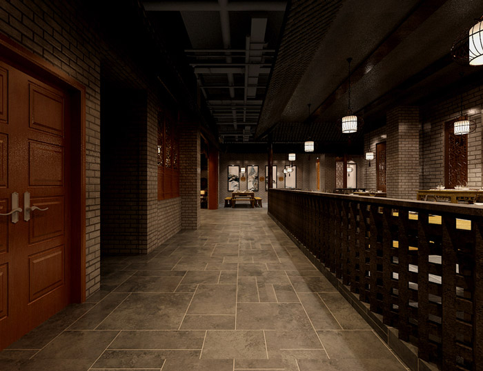 火鍋店動線裝修設計效果圖