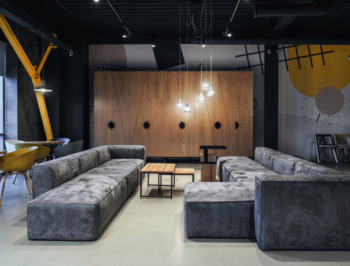 共享辦公空間交流區(qū)裝修設(shè)計效果圖