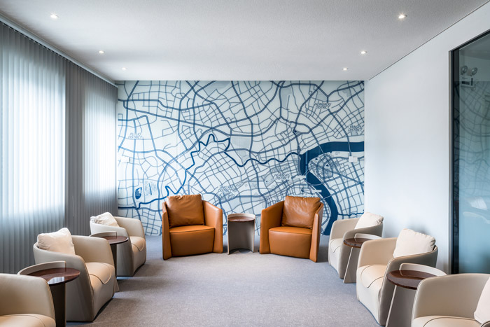 集團總部辦公樓接待區裝修設計效果圖