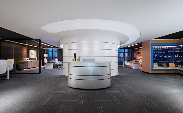 科技公司寫字樓前臺裝修設計效果圖