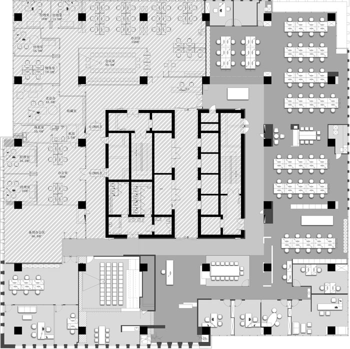 機構(gòu)辦公室裝修設(shè)計平面圖