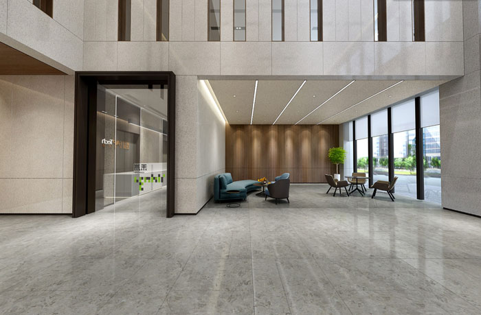 杭州智能廠房辦公樓接待區裝修設計效果圖