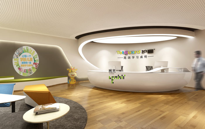 杭州科技公司辦公室前臺裝修設計效果圖