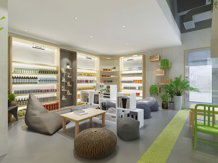 杭州集團公司辦公室展區裝修設計效果圖