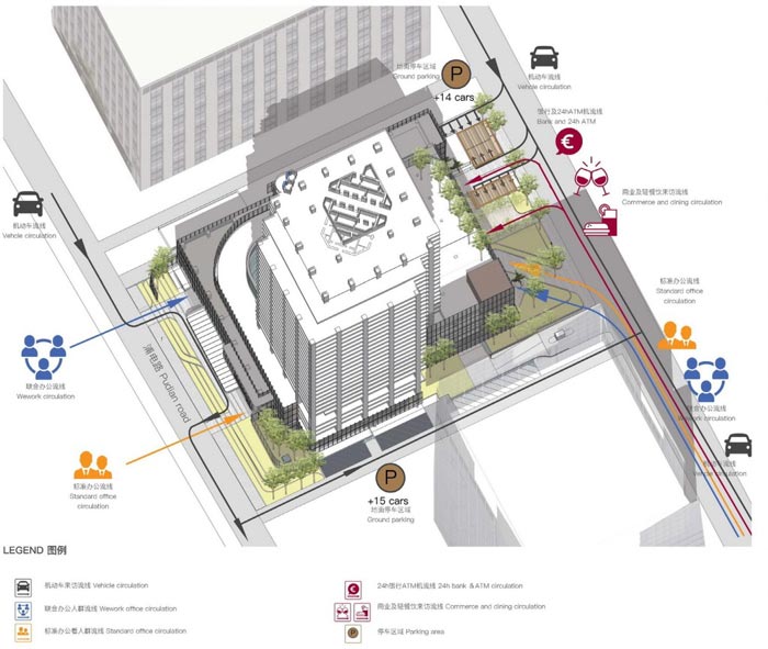 上海寶鋼辦公樓設計概念分析圖