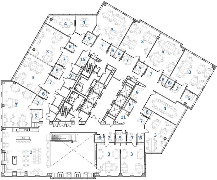 微軟研發中心設計一層平面圖